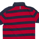 NAUTICA Mens Polo Shirt Red Striped L