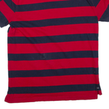 NAUTICA Mens Polo Shirt Red Striped L