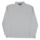 NAUTICA Mens Polo Shirt Grey Long Sleeve L