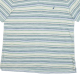 NAUTICA Mens Polo Shirt Green Striped XL