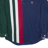 TOMMY HILFIGER Mens Polo Shirt Blue Striped Long Sleeve XL