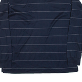 NAUTICA Mens Polo Shirt Blue Striped Long Sleeve L