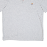 CARHARTT Tall Mens Polo Shirt Grey XL