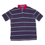 TOMMY HILFIGER Mens Polo Shirt Blue Striped XL