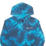 CHAMPION Tie-Dye Mens Blue Hoodie M