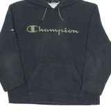 CHAMPION Mens Black Hoodie L
