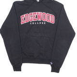 CHAMPION Edgewood College Mens Black Hoodie USA S