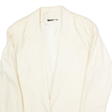 EMILIO CARDUCCI Womens Blazer Jacket Cream Wool UK 8