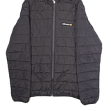 ELLESSE Mens Puffer Jacket Black Hooded M
