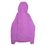 COLUMBIA Womens Rain Jacket Purple Hooded Crazy Pattern S