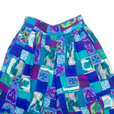 BOBBIE BROOKS Womens Casual Shorts Blue Relaxed Check S W24