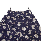 BETTY BARCLAY Elephant Pattern Womens Casual Shorts Blue Relaxed XXS W24
