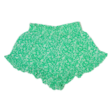 ZARA Womens Casual Shorts Green Floral M W26