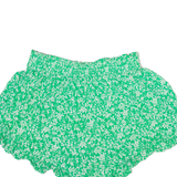 ZARA Womens Casual Shorts Green Floral M W26