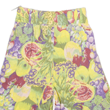 PRIORITY Fruits Print Womens Casual Shorts Green Relaxed S W26