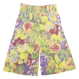 PRIORITY Fruits Print Womens Casual Shorts Green Relaxed S W26
