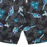 DICKIES Mens Swimming Shorts Grey Floral L W34