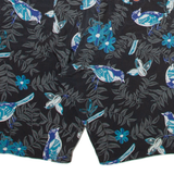 DICKIES Mens Swimming Shorts Grey Floral L W34