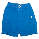 NIKE Mens Cargo Shorts Blue Relaxed L W30