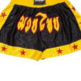 Thai Boxing Mens Sports Shorts Yellow Relaxed XL W30
