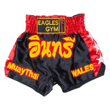 EAGLES GYM Thai Boxing Mens Sports Shorts Red Relaxed XS W22