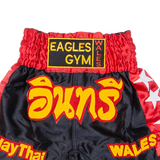 EAGLES GYM Thai Boxing Mens Sports Shorts Red Relaxed XS W22