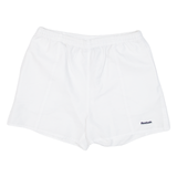 REEBOK Womens Sports Shorts White Relaxed UK 12 W30