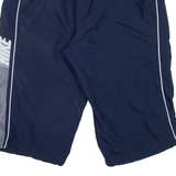 NIKE Mesh Lining Mens Pedal Pushers Shorts Blue Relaxed L W28