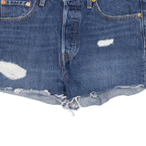 LEVI'S 501 BIG E Womens Denim Shorts Blue Relaxed XS W26