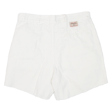 CEE-MEN Pleated Cut-Off Womens Casual Shorts White 90s M W31