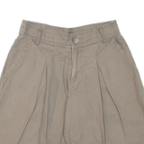 ESSENTIEL Pleated Womens Casual Shorts Grey Relaxed S W28