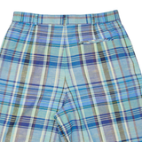 GARDEUR Womens Casual Shorts Blue Relaxed Plaid UK 12 W28