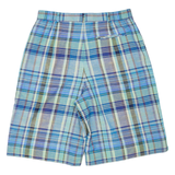 GARDEUR Womens Casual Shorts Blue Relaxed Plaid UK 12 W28