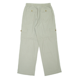 KINGFIELD Cargo Womens Trousers Beige Loose Straight Linen W28 L30