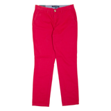 TOMMY HILFIGER Hampton Chino Womens Trousers Red Regular Tapered W30 L29