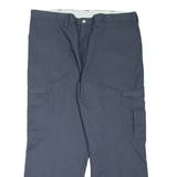DICKIES Cargo Workwear Mens Trousers Grey Loose Straight W42 L29