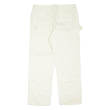 DICKIES Carpenter Workwear Mens Trousers Cream Relaxed Straight W40 L32