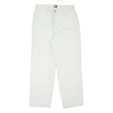 TOMMY HILFIGER Chino Mens Trousers Grey Relaxed Tapered W34 L32