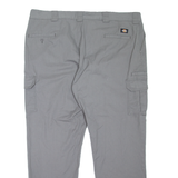DICKIES Cargo Workwear Mens Trousers Grey Regular Straight W46 L34