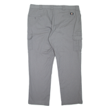 DICKIES Cargo Workwear Mens Trousers Grey Regular Straight W46 L34