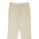 DICKIES Workwear Mens Trousers Beige Slim Straight W34 L32