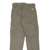 DICKIES Cargo Style Workwear Womens Trousers Green Slim Straight W27 L29