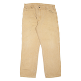 DICKIES Carpenter Workwear Mens Trousers Beige Regular Straight W38 L32