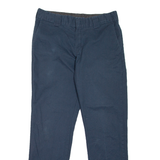 DICKIES Workwear Womens Trousers Blue Slim Tapered W33 L32