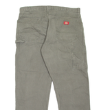 DICKIES Carpenter Workwear Mens Trousers Green Relaxed Straight W38 L32