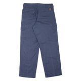 DICKIES Cargo Style Workwear Mens Trousers Blue Relaxed Straight W36 L32