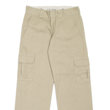 DICKIES Cargo Style Workwear Mens Trousers Beige Relaxed Straight W30 L30