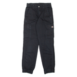 DICKIES Cargo Style Workwear Womens Trousers Black Regular Tapered W26 L29