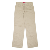 DICKIES Workwear Womens Trousers Beige Regular Bootcut W30 L32