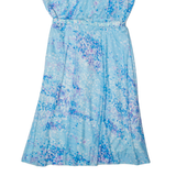MARKWALD Womens A-Line Dress Blue Floral Sleeveless Midi L